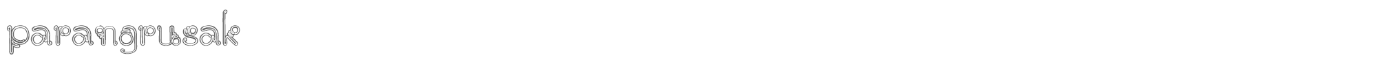 Sample characters Parangrusak Font