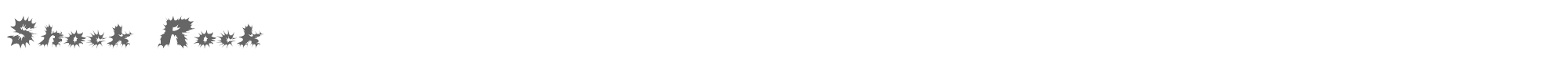Sample characters Shock Rock Font