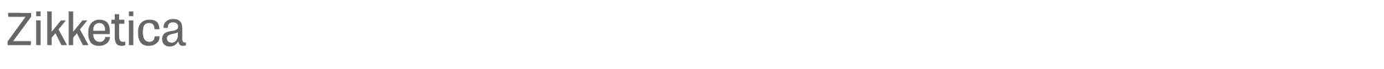 Sample characters Zikketica Font