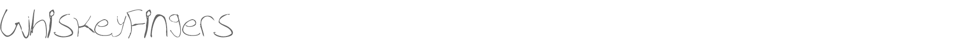 Sample characters Whiskey Fingers Font