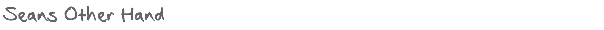 Sample characters Seans Other Hand Font