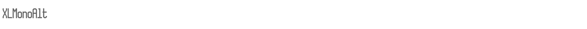 Sample characters XLMonoAlt Font
