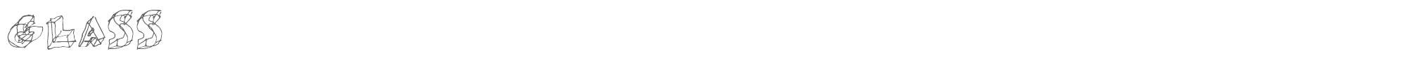 Sample characters Glass Font