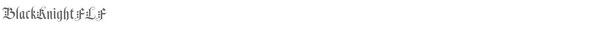 Sample characters Black Knight FLF Font