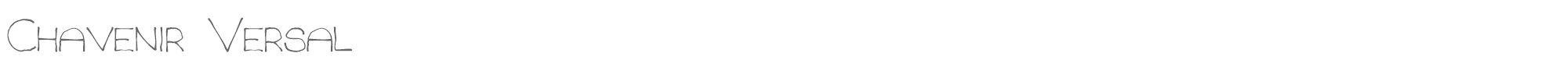 Chavenir chavenir_versal.ttf font preview