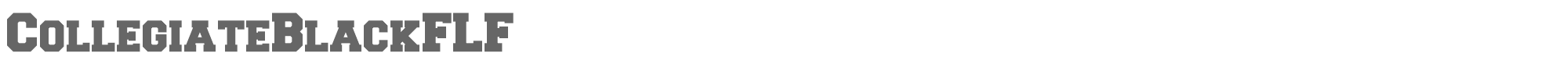 Sample characters Collegiate FLF Font