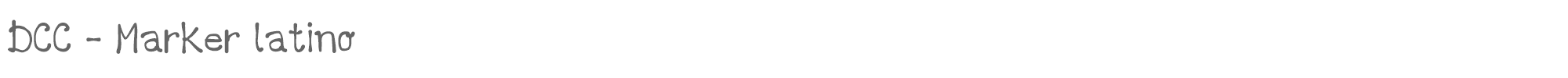 Sample characters DCC Marker Latino Font
