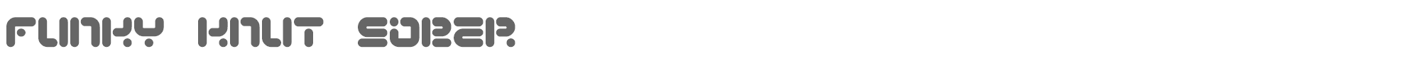 Sample characters Funky Knut Font