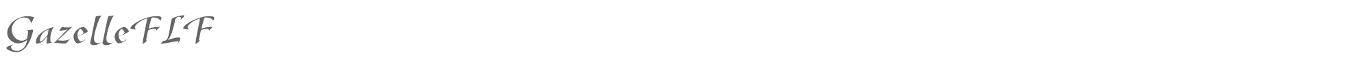 Sample characters Gazelle FLF Font