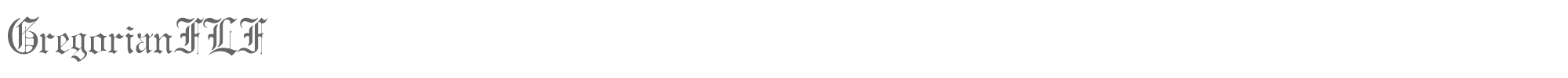 Sample characters Gregorian FLF Font