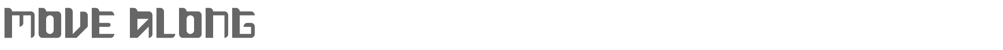 Sample characters Move Along Font