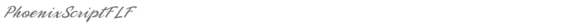 Sample characters Phoenix Script FLF Font