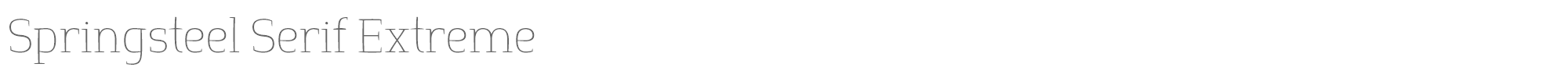 Sample characters Springsteel Serif Font