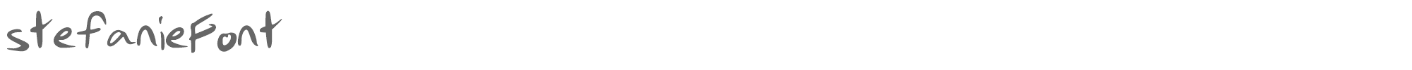Sample characters Stefanie Font