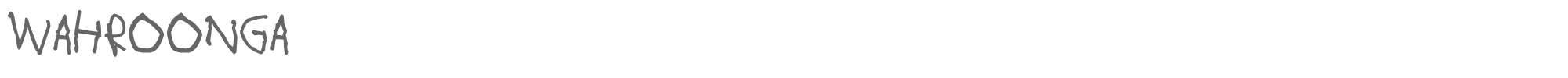 Sample characters Wahroonga Font