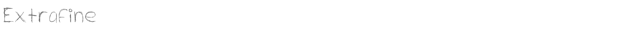 Sample characters Extrafine Font