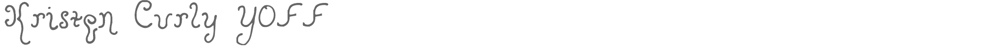 Sample characters Kristen Curly YOFF Font
