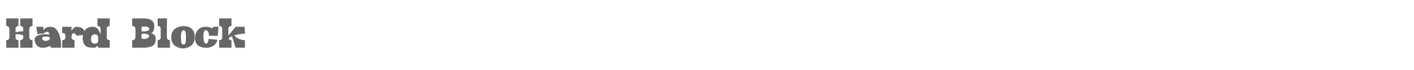 Hard Block HardBlock.ttf font preview
