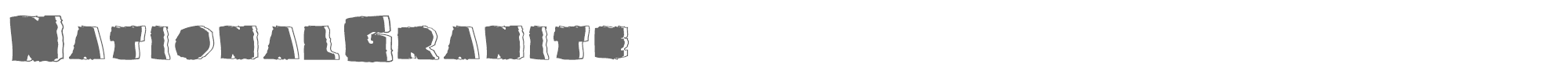 Sample characters National Granite Font