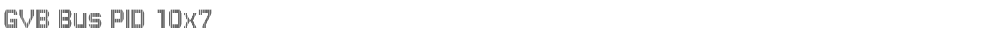 Sample characters GVB Bus PID 10x7 Font