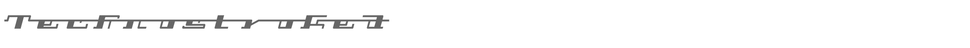 Sample characters Technostroked Font