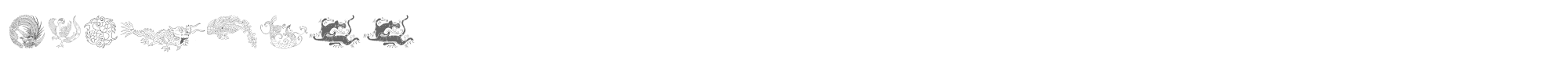 Sample characters Chinatoo Font