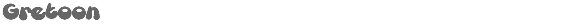 Sample characters Gretoon Font