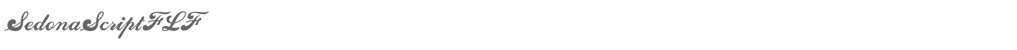 Sample characters Sedona Script FLF Font