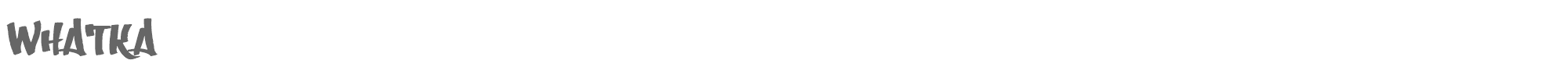 Sample characters Whatka Font