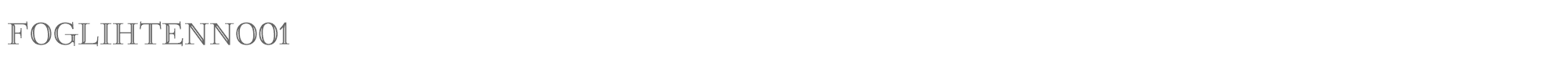 Sample characters Foglihten No 01 Font