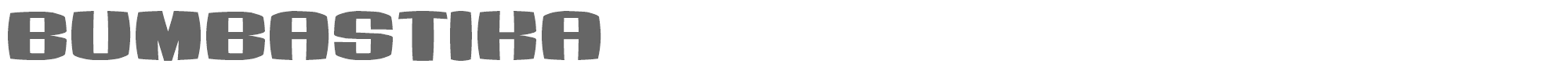 Sample characters Bumbastika Font