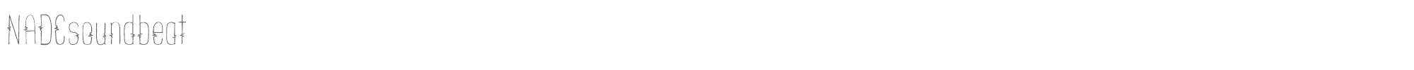 Sample characters NADC Soundbeat Font