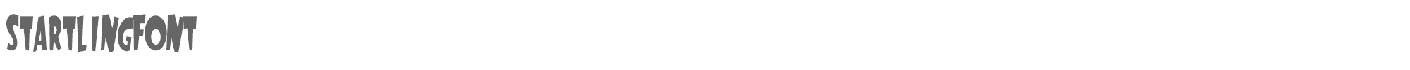 Sample characters Startling Font