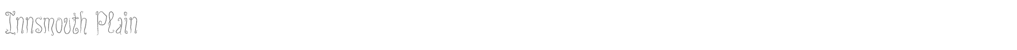 Sample characters Innsmouth Plain Font
