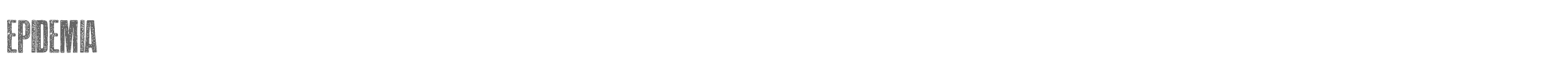 Sample characters Epidemia Font