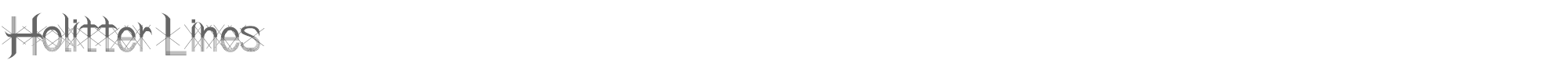 Sample characters Holitter Lines Font