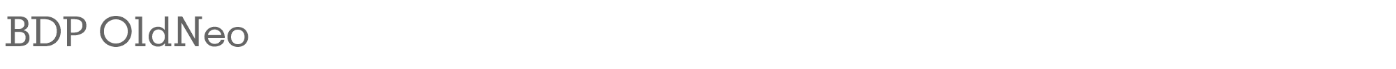 Sample characters BDP OldNeo Font