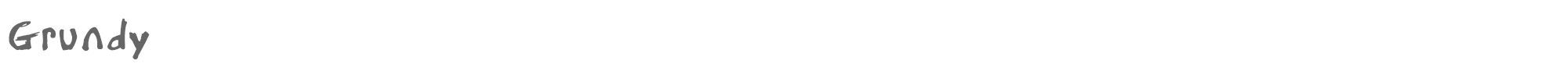 Sample characters Grundy Font