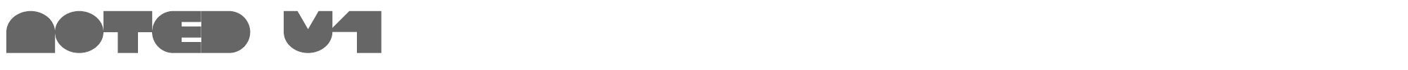 Sample characters Noted V1 Font