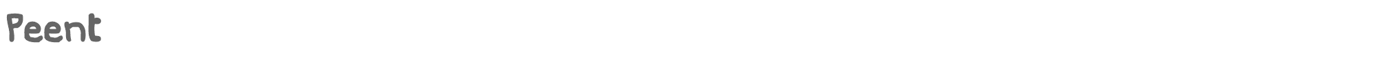 Sample characters Peent Font