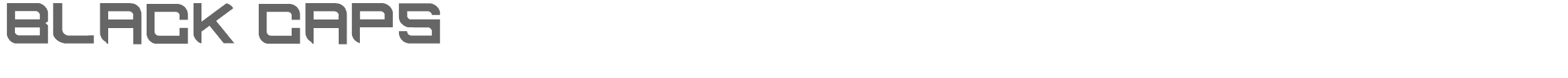 Sample characters Black Caps Font