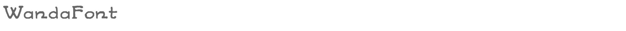 WandaFont Wandafont-1.ttf font preview