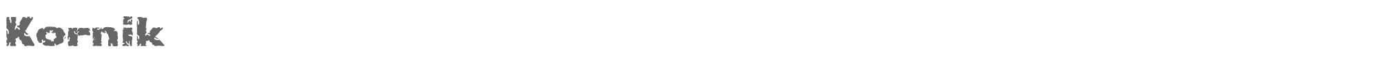 Sample characters Kornik Font