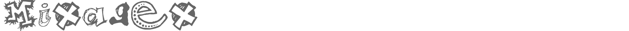 Sample characters Mixagex Font