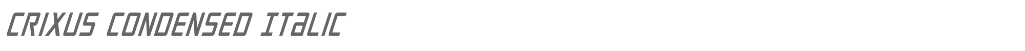 Crixus crixuscondital.ttf font preview