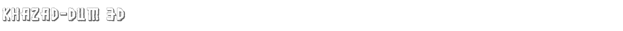 Khazad-Dum khazad3d.ttf font preview