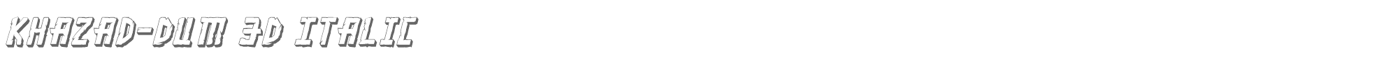 Khazad-Dum khazad3di.ttf font preview