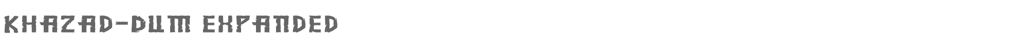Khazad-Dum khazade.ttf font preview