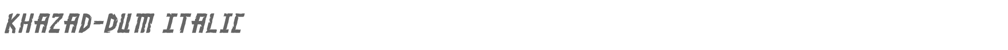 Khazad-Dum khazadi.ttf font preview