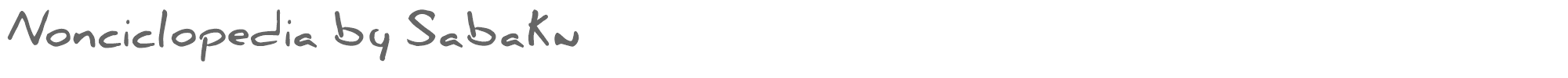 Sample characters Nonciclopedia Font